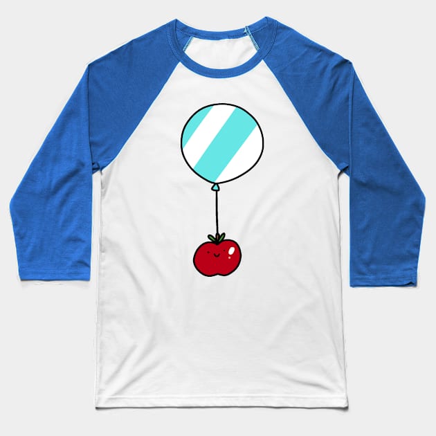 Balloon Apple Baseball T-Shirt by saradaboru